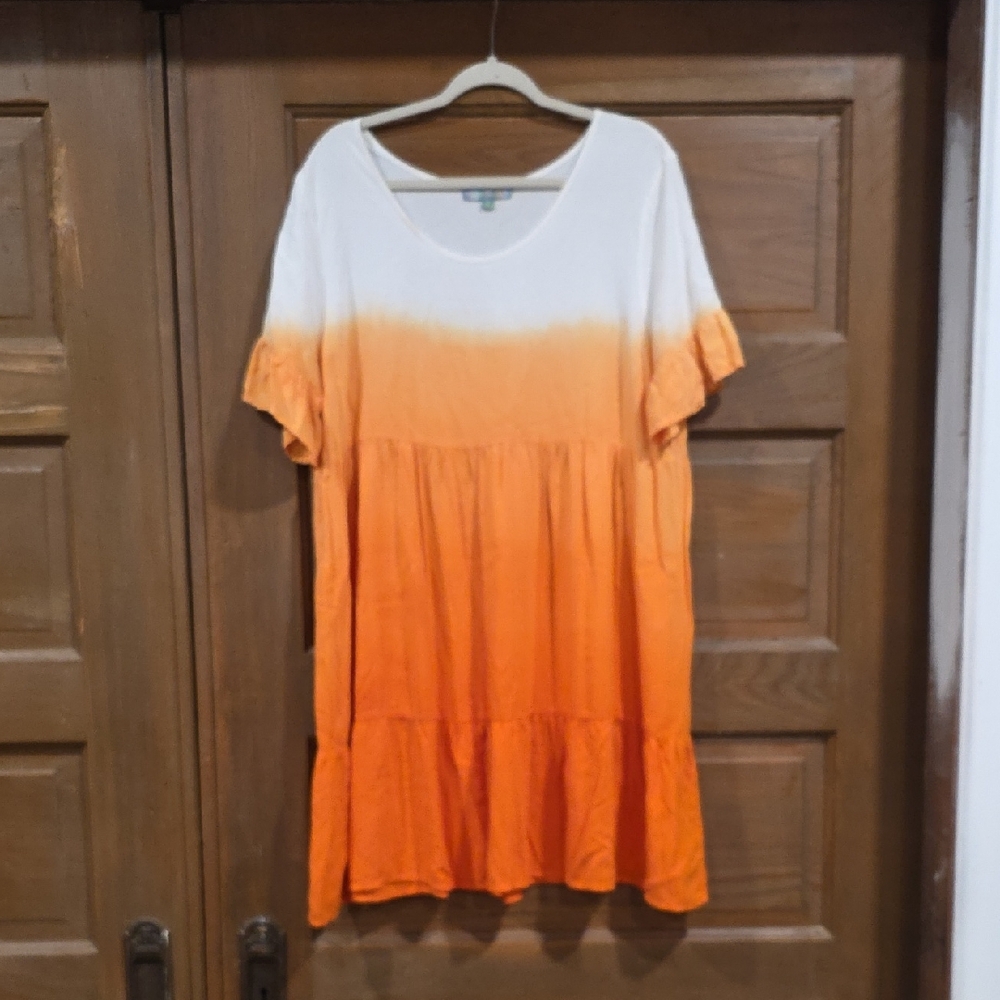 Good Luck Gem Sunset Ombre Midi Dress